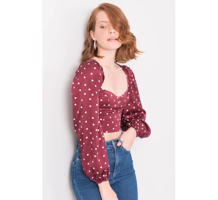 Bluzka model 18484164 bordowy - FPrice