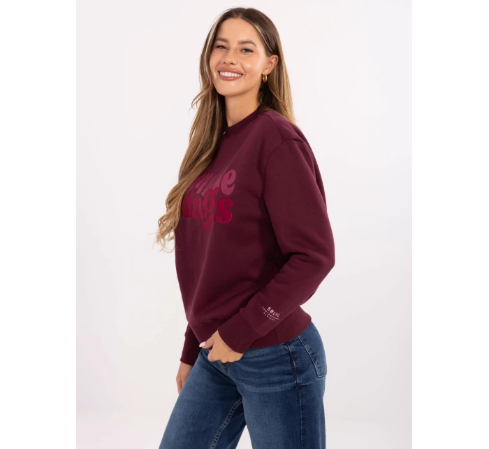 Mikina D10608BC02801A4NO bordová