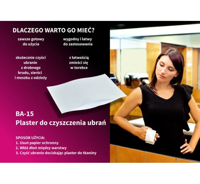 Náplasť na čistenie odevov BA-15