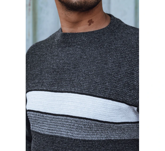 Pánsky tmavosivý sveter FashionStreet WX2210