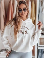 Dámská oversize mikina s kapucí  bílá Dstreet model 21989236 - FashionStreet