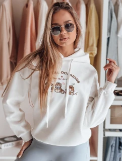 Dámska mikina nadmernej veľkosti SPECIAL KITTY White FashionStreet BY1512