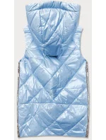 Svetlomodrá lesklá dámska vesta (AG3-02)