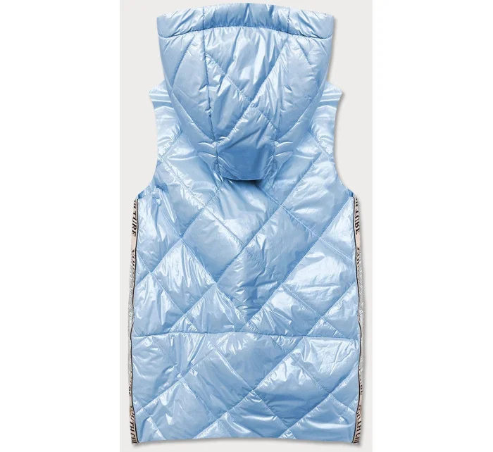 Svetlomodrá lesklá dámska vesta (AG3-02)
