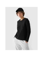 Dámské oversize hladké tričko s dlouhým rukávem model 21432174 - 4F