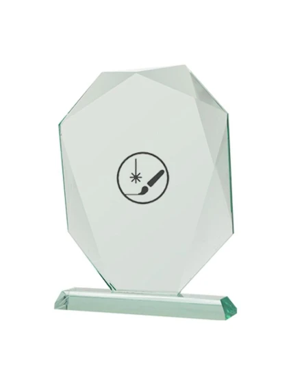 Gravírovaná sklenená trofej s puzdrom + náplň farby