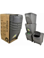 Odpadkové koše 25 l sortibox set4 ks sivý kameň detské