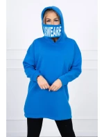 Nevädze modrá mikina s kapucňou