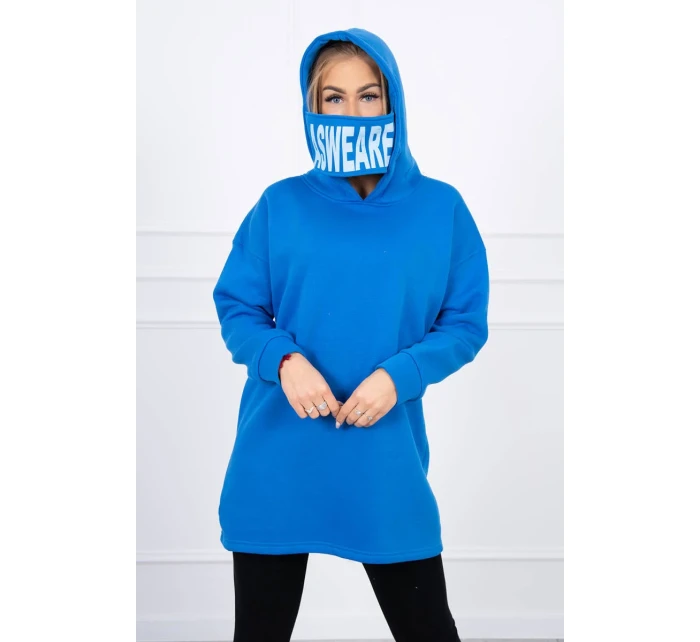 Nevädze modrá mikina s kapucňou