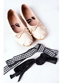 Wiązane Baleriny Lu Boo Nude