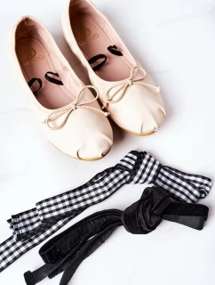 Wiązane Baleriny Lu Boo Nude