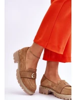 Eleganckie Zamszowe Mokasyny Ciemnobeżowe Laverne Eleganckie Zamszowe Mokasyny Ciemnobeżowe Laverne