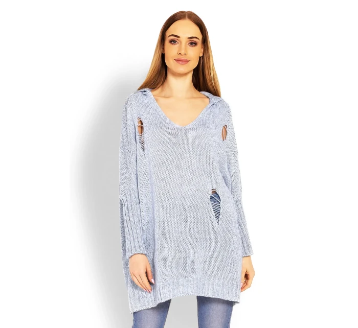 Dlhý sveter model 114562 PeeKaBoo