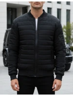 Pánská prošívaná bunda bomber černá model 21962023 - FashionStreet