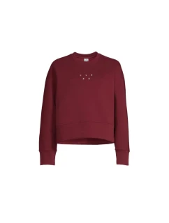 CASALL Boxerská mikina s výstrihom večerná červená