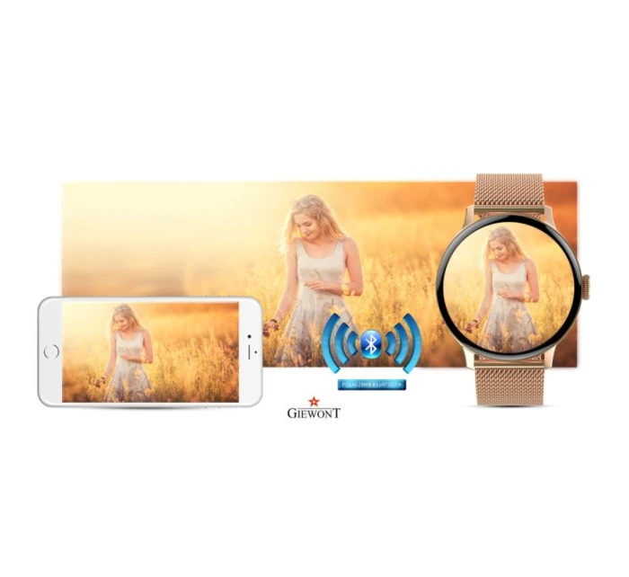 Dámské chytré hodinky Pink Gold model 21804667 - Giewont Dámské chytré hodinky Pink Gold model 21804667 - Giewont