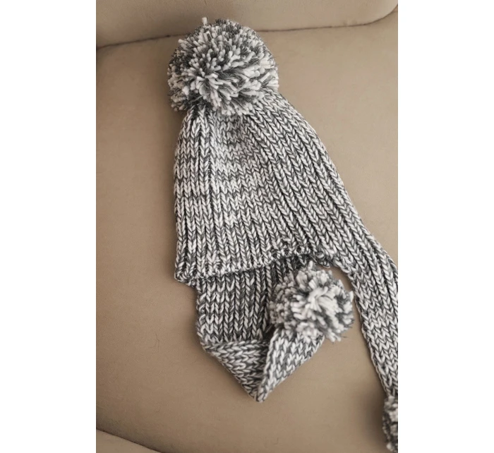 Dámska čiapka s ušami Emma K343 graphite