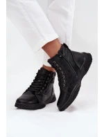 Dámské boty s podšívkou z eko kůže Černé model 21712168 - EVENTO Dámské boty s podšívkou z eko kůže Černé model 21712168 - EVENTO