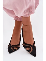 Dámské sandály na jehlovém podpatku Černé model 22103166 - Boto Dámské sandály na jehlovém podpatku Černé model 22103166 - Boto
