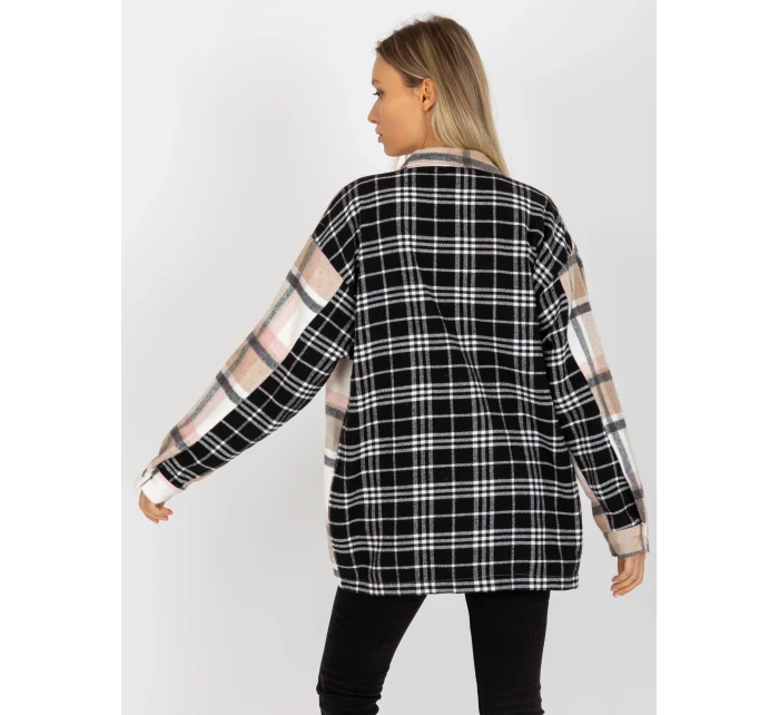 Košeľa DN KS 3841.02 čierna a béžová Košeľa DN KS 3841.02 čierna a béžová