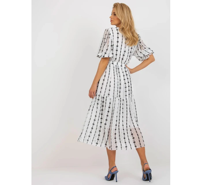 Dámske šaty LK SK 508963 1.38 Biela s čiernou - Lakerta