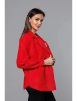 Krátký červený přehoz přes oblečení typu alpaka model 18059121 - MADE IN ITALY