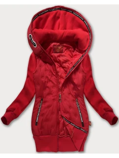 Červená dámska bunda s kapucňou LHD (AMG-162A)
