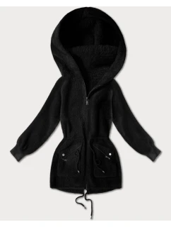 Čierny alpakový overal s vreckami (W010#)