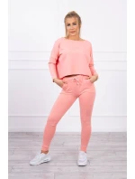 Sada s oversize blúzkou morel Sada s oversize blúzkou morel