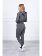 model 18747593 žebrovaná sada v grafitové barvě - K-Fashion model 18747593 žebrovaná sada v grafitové barvě - K-Fashion