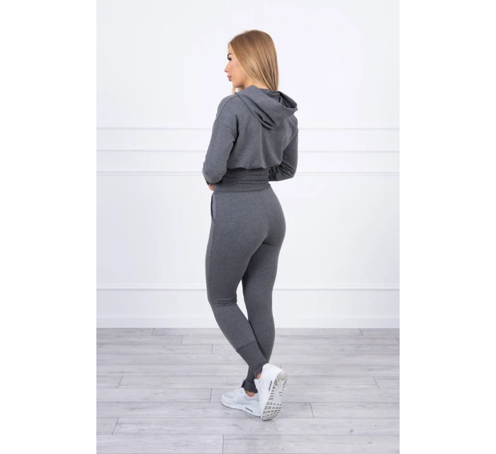 model 18747593 žebrovaná sada v grafitové barvě - K-Fashion model 18747593 žebrovaná sada v grafitové barvě - K-Fashion