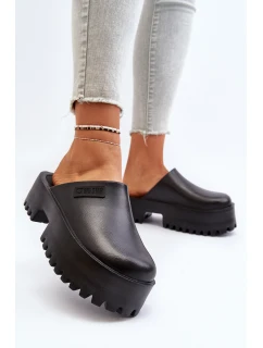 Damskie Klapki Na Masywnej Podeszwie Big Star NN274014 Czarne