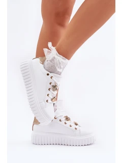 Dámské tenisky s ozdobami bílé model 21683081 - EVENTO