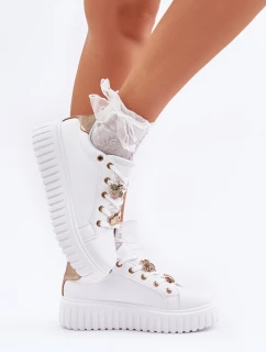 Dámské tenisky s ozdobami bílé model 21683081 - EVENTO