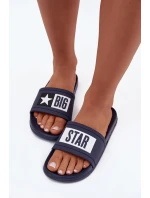 Damskie Klapki Big Star DD274A265 Granatowo-Białe Damskie Klapki Big Star DD274A265 Granatowo-Białe