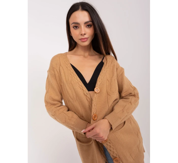 Sweter AT SW model 18909364 camelowy - FPrice