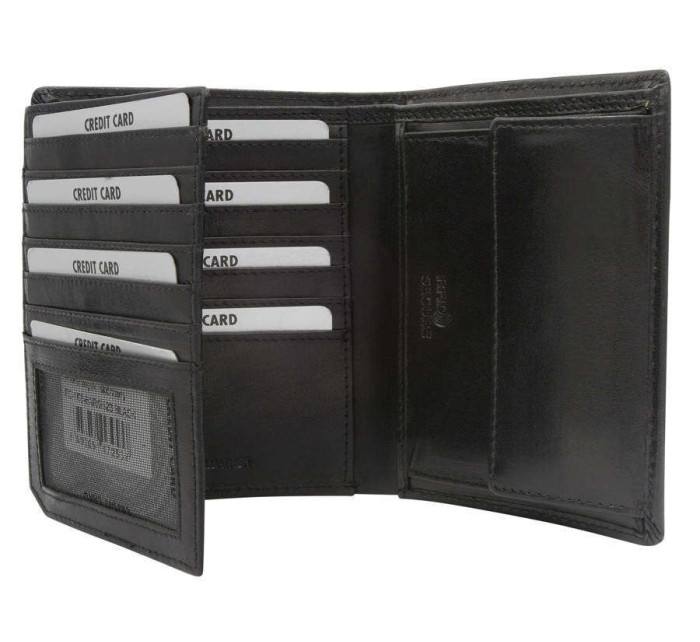 Pánske peňaženky Kožená peňaženka PC 108 BAR 2533 čierna čierna