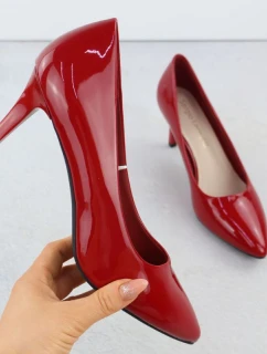 Dámske červené lodičky na podpätku Sergio Leone 1336