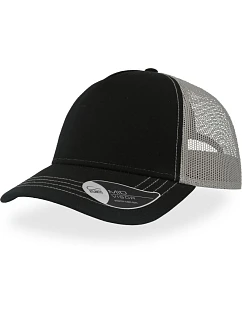 Rapper Canvas 5 panelová síťovaná kšiltovka black/grey model 22478745 - Atlantis Headwear