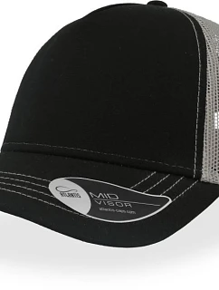 Atlantis Headwear Rapper Canvas 5-panelová sieťovaná čiapka „Rapper Canvas“ 33.6060 čierna/sivá