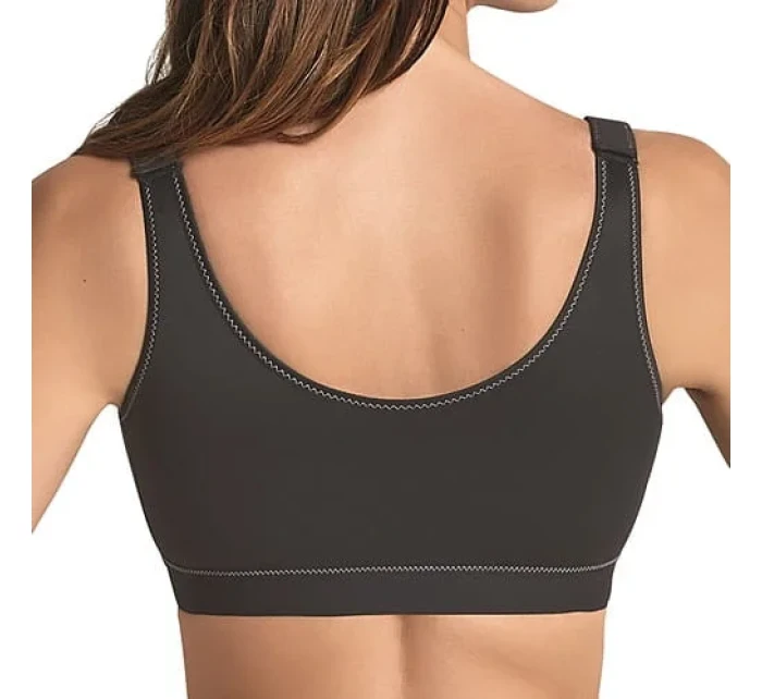 frontline otvorená športová podprsenka so zapínaním vpredu 5523 čierna - Active