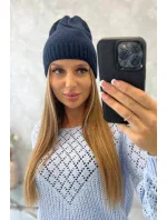 Dámská čepice Berry model 18751607 navy blue - K-Fashion Dámská čepice Berry model 18751607 navy blue - K-Fashion