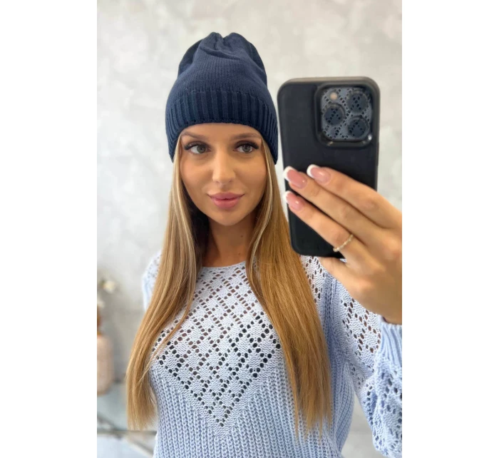 Dámská čepice Berry model 18751607 navy blue - K-Fashion Dámská čepice Berry model 18751607 navy blue - K-Fashion