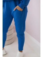 Zateplená súprava mikina + nohavice v chrpovo modrej farbe Zateplená súprava mikina + nohavice v chrpovo modrej farbe