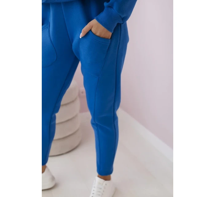 Zateplená súprava mikina + nohavice v chrpovo modrej farbe Zateplená súprava mikina + nohavice v chrpovo modrej farbe