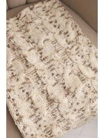 Dámsky vlnený hrubý šál na zimu KN24 svetlo béžový Dámsky vlnený hrubý šál na zimu KN24 svetlo béžový