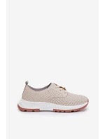 Kožené Polobotky Dámské S   Béžové model 21692665 - Artiker