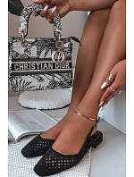 baleríny z eko semiše černé model 21954611 - Boto