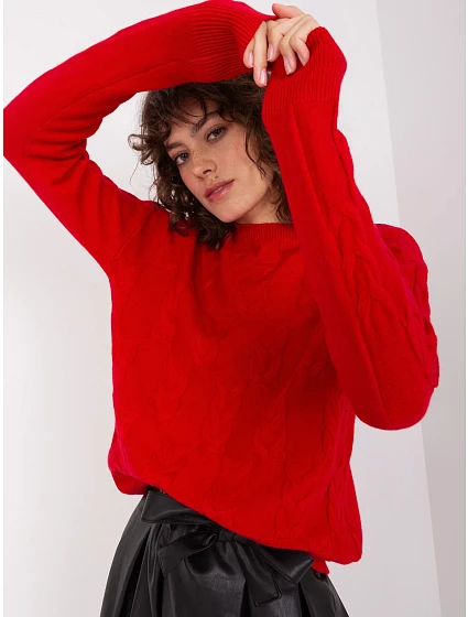 Sweter AT SW model 19014787 czerwony - FPrice Sweter AT SW model 19014787 czerwony - FPrice