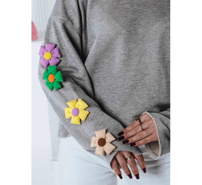 Dámska nadrozmerná mikina RAWEL sivá FashionStreet RY2387 Dámska nadrozmerná mikina RAWEL sivá FashionStreet RY2387